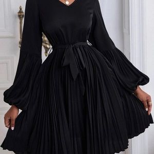 Flowy elegant black work dress